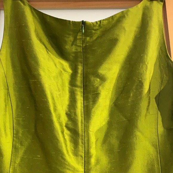 Emerald green raw silk dress. Size 6. / small - Picture 2 of 5